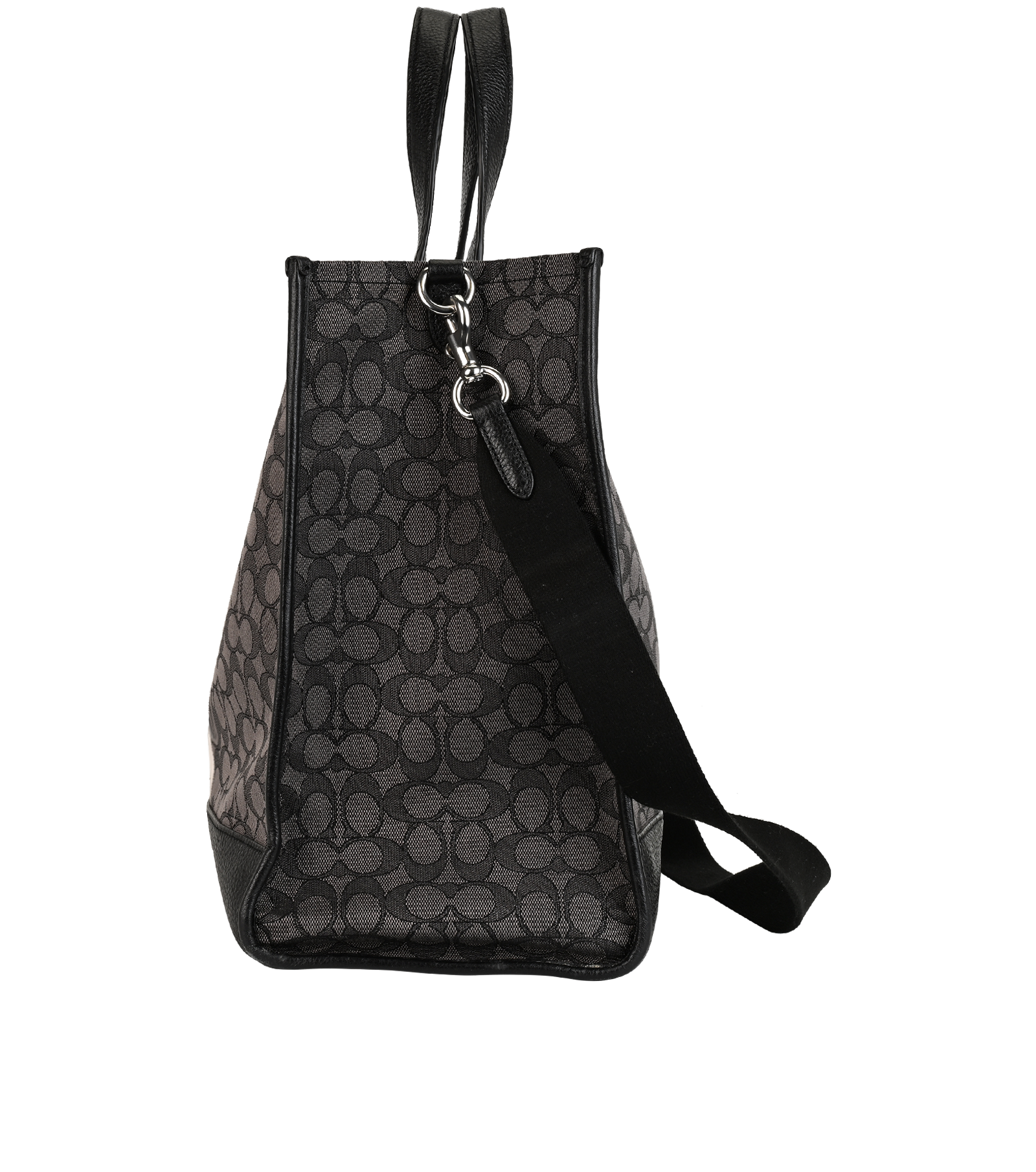 Dempsey Tote 40, &pound;150, Handbags, Black/Grey, Canvas/Leather, Bottom view
